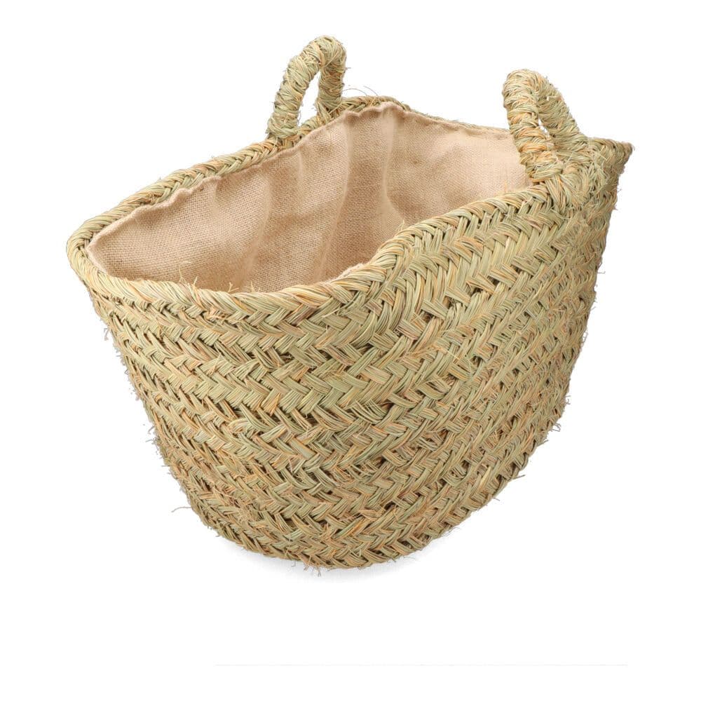 BASICS/EDM Cesto Oval Esparto Forrado 60x35x45cm Natural