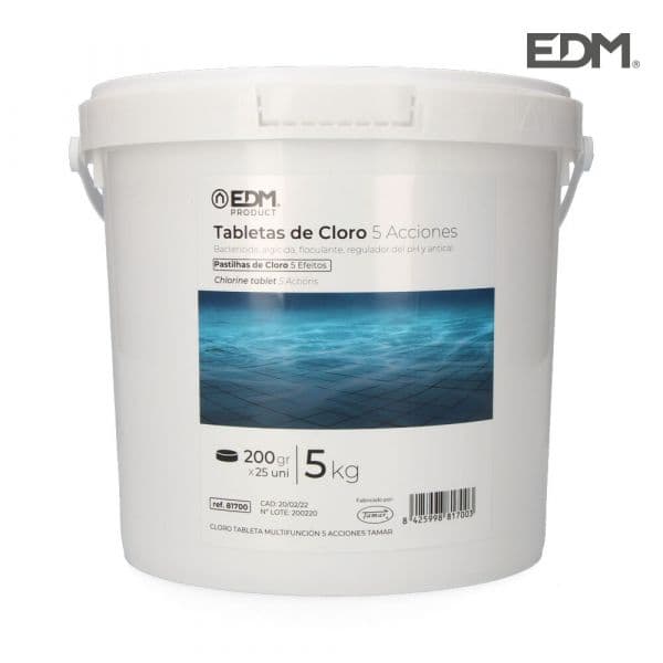 Edm Pastilhas Cloro 5 Acões - 5 Kg