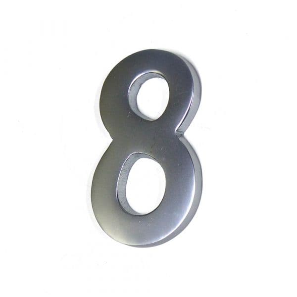 EDM Numero 8 Niquel Mate 10CM Fixação Invisivel - ELK85050