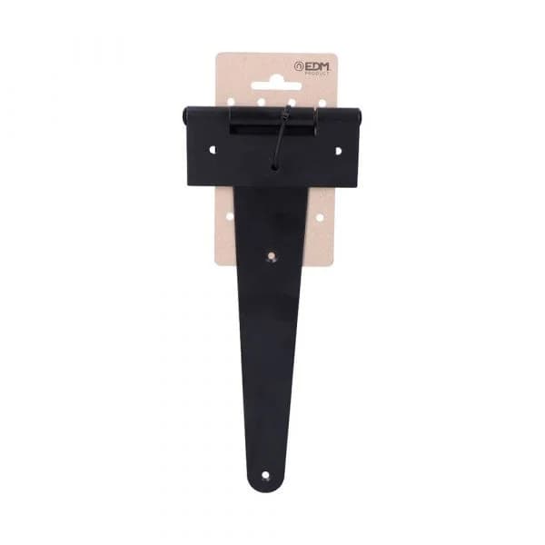 EDM Dobradiça T 250x100 mm Hº Epóxi Preto em Cartão Suspenso - 85236