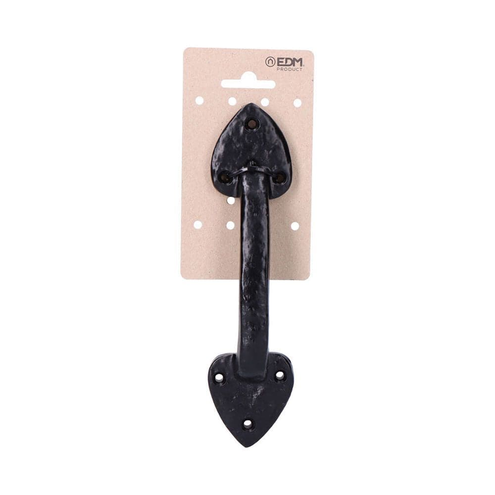 MAÇANETA DE PORTA PADRÃO 210MM PRETA FORJADA EM CARTÃO DE SUSPENS