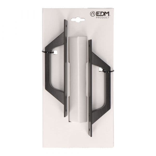 EDM Puxador Placa Reta 6804 Alumínio Preto 200 x 25 mm 2 Unidades
