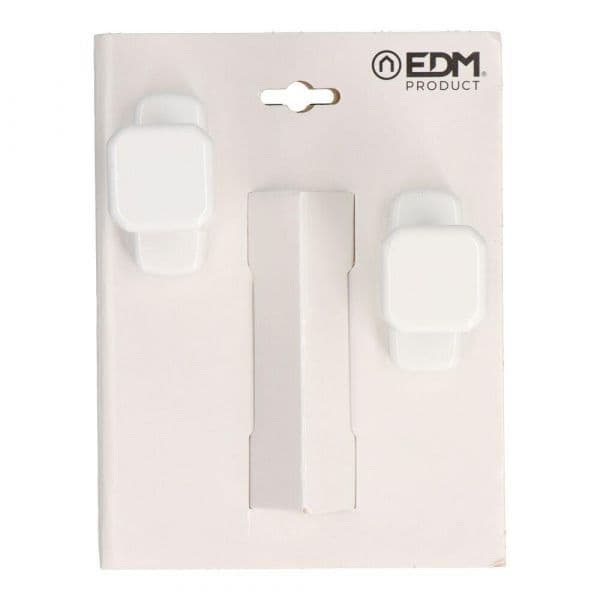 EDM Maçaneta Recuperável 6807 Alumínio Branco 80x39mm