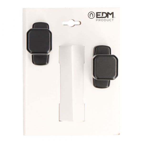 EDM Maçaneta Recuperável 6807 Alumínio Preto 80 x 39 mm