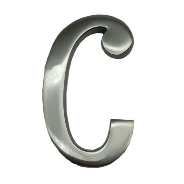 EDM Letra C Niquel Mate 10cm Fixação Invisível - 85627