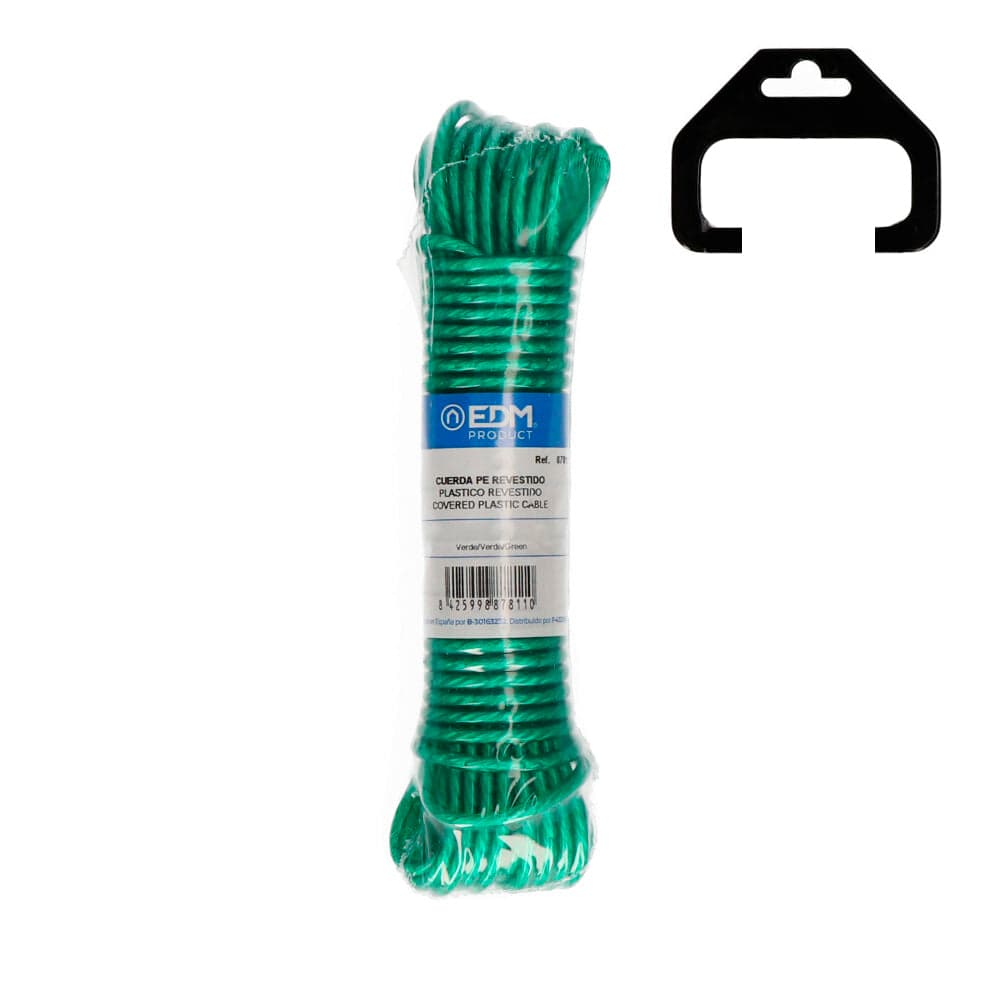 EDM Corda Revestida Verde 4.0mm X 15mt 87812