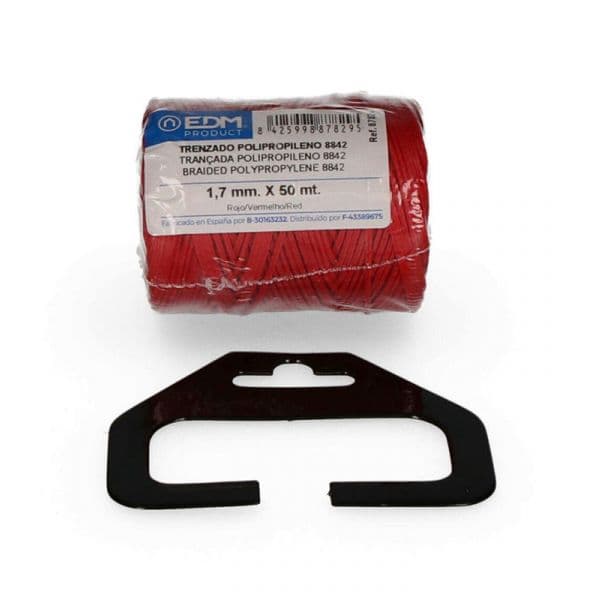 EDM Bobina Trenzada Polipropileno 8842 50Mts Rojo