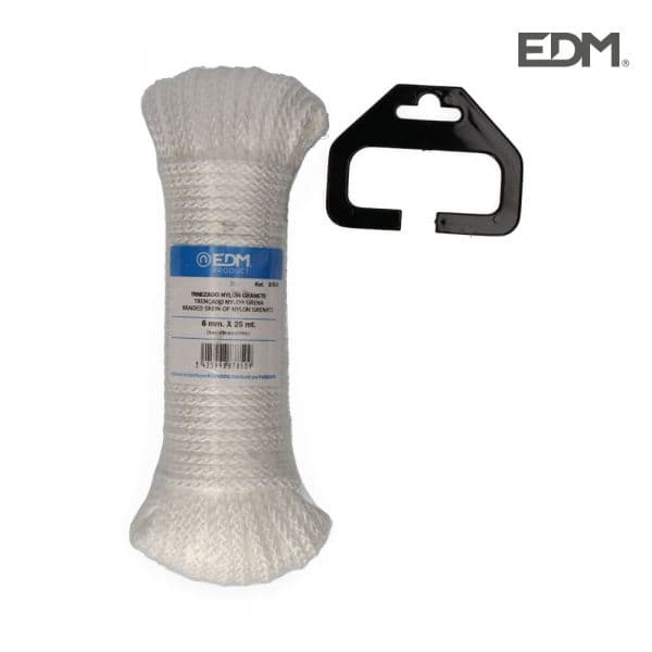 EDM Rolo Trançado Nylon 25MTS Branco Grená - ELK87850