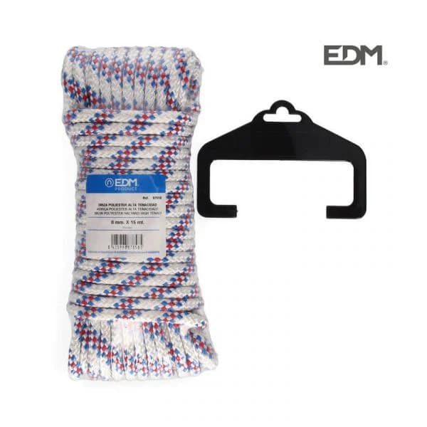 EDM Madeja 15 Mt. Driza Poliester Alta Tenacidad Tricolor. Calib