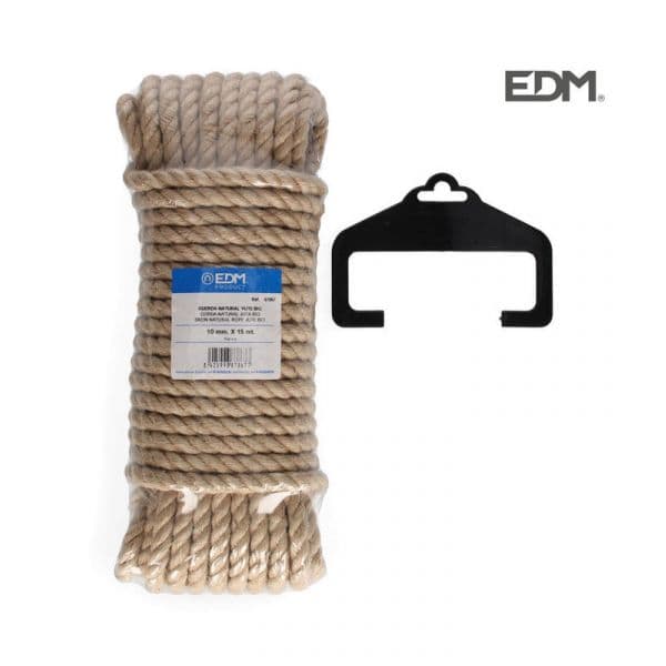 EDM Madeja 15 Mt. Cuerda Natural Yute Bio. 3 Cabos. Calibre 10 M