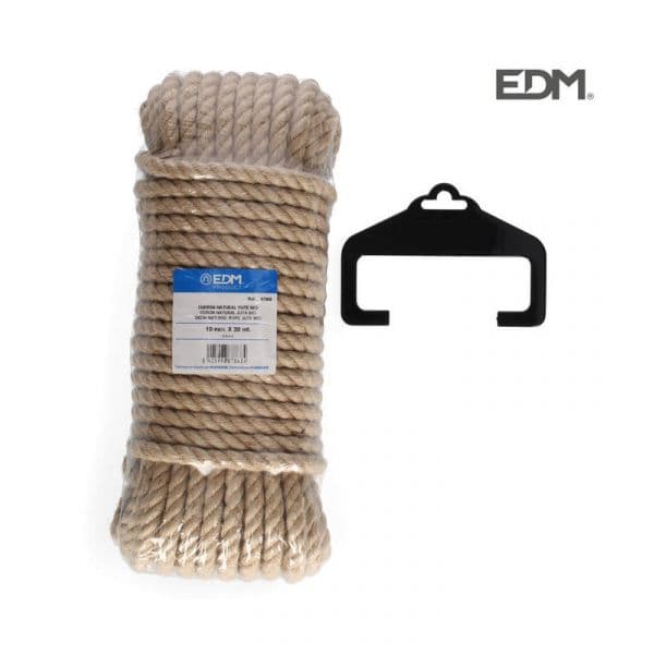EDM Madeja 20 Mt. Cuerda Natural Yute Bio. 3 Cabos. Calibre 10 M