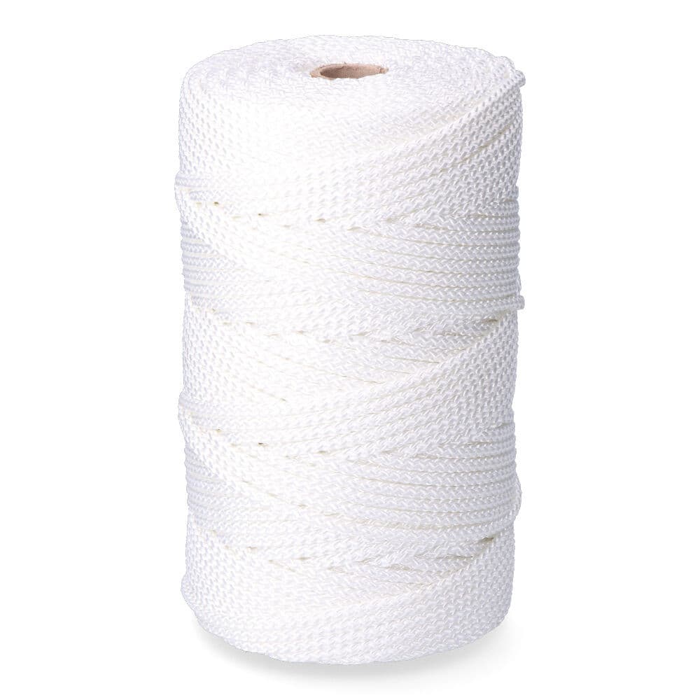 Cabo trançado poliéster branco 6 mm x 200 m