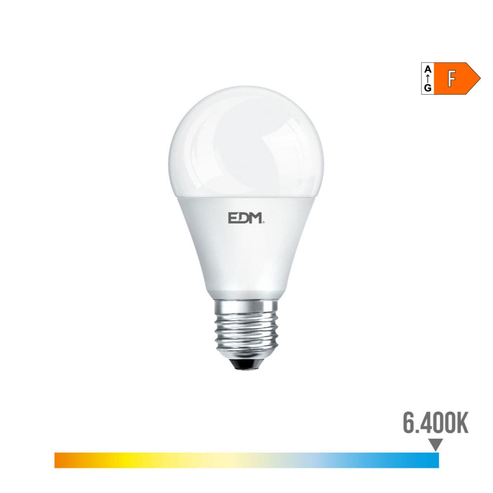 LÂMPADA STANDARD LED ´´12V´´ AC/DC E27 10W 1020LM 6400K LUZ FRI
