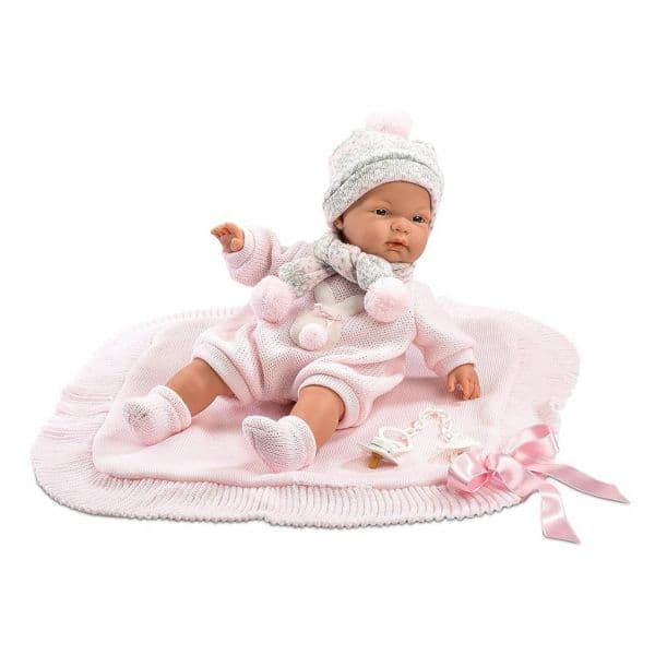 Llorens Joelle Chorona 38cm com Manta Rosa - LL38938