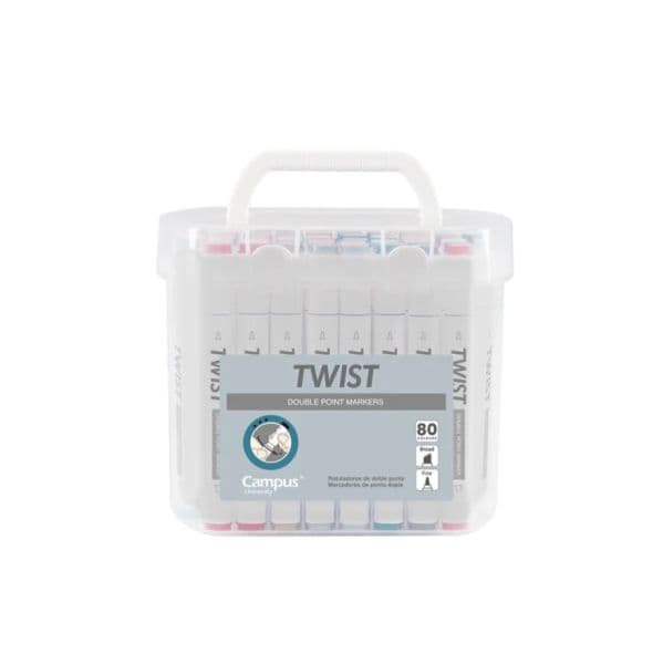 Campus Marcadores Ponta Dupla Twist 80 Cores