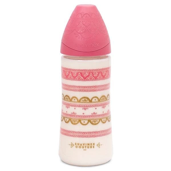 Suavinex Biberão Tetina Silicone Premium +4m 360ml Rosa