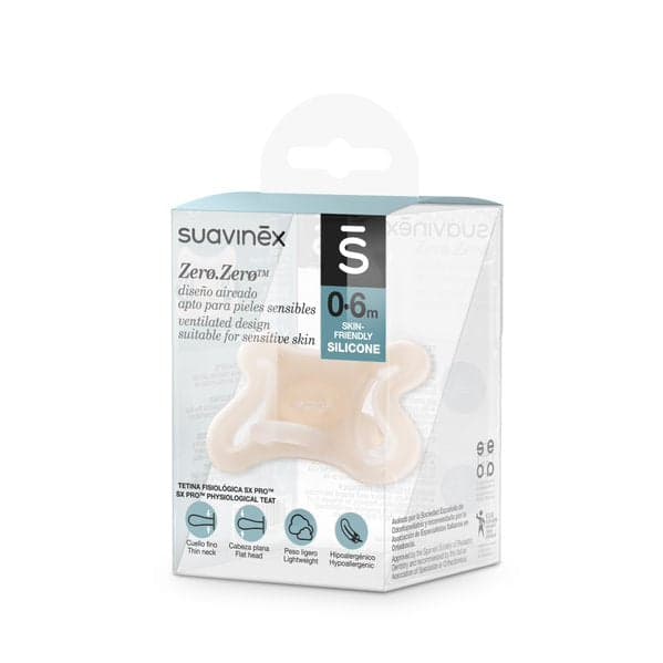 Suavinex Chupeta Fisiológica SX Pro Silicone Tetina ZeroZero 0-6M SkinFriendly