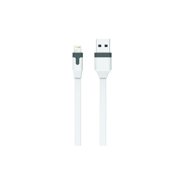 Muvit White Flat Cable Charge & Synchro Lightning Mfi 2m 2.4a - MUUSC0155