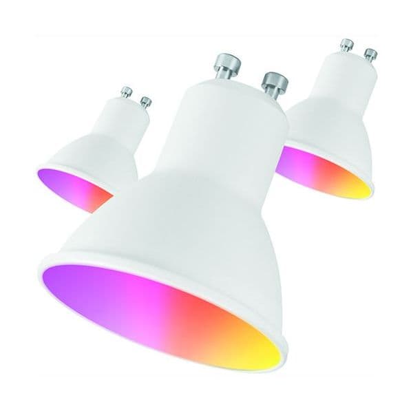 Lâmpadas Muvit iO RGB + CCT 5.5 W GU10 400 lm - 3 uni.