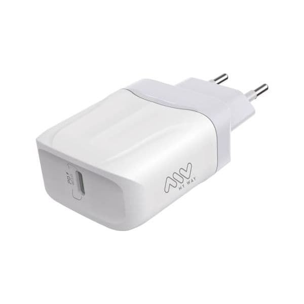 MYWAY Adaptador de Corrente MWACC0005 (tipo C - 20 W - Branco) - 8426801167223