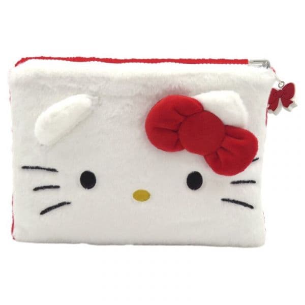 CYP Neceser Peluche Reversível Kuromi Hello Kitty Preto e Rosa