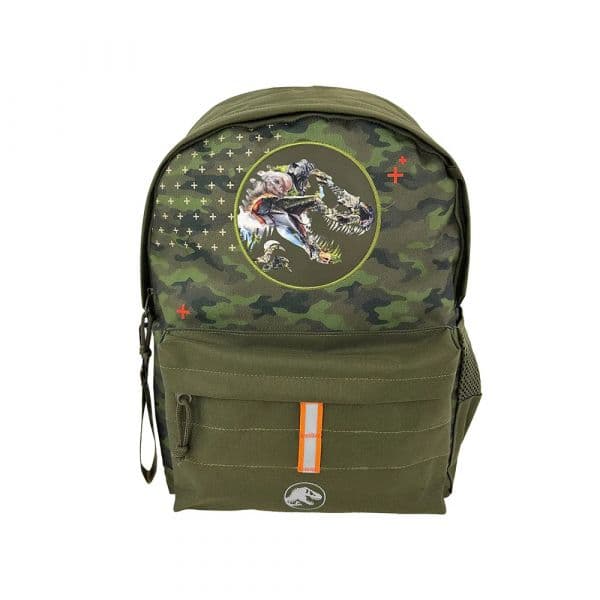 Jurassic World Mochila Juvenil Adaptável Para Carrinho Verde/Multicolor