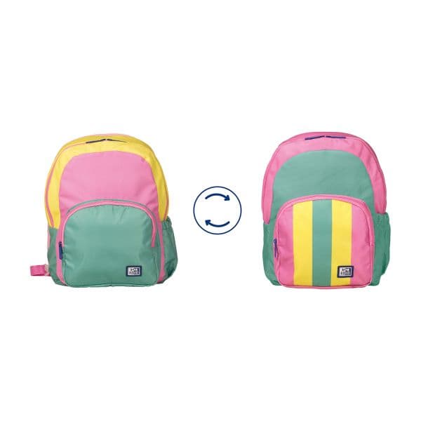 Oxford Mochila Reversível Color Block Bubblegum 38.5x30x13 cm 15L