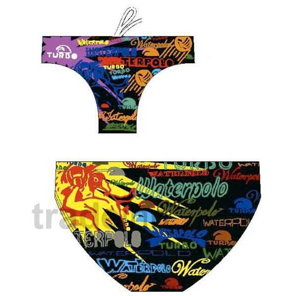Turbo Writting Swimming Brief Colorido M Homem