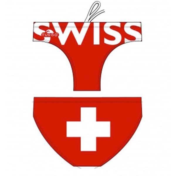 Turbo Switzerland Swimming Brief Vermelho,Branco 5XL Homem