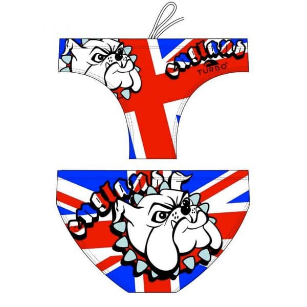 Turbo England Bulldog Swimming Brief Branco 5XL Homem