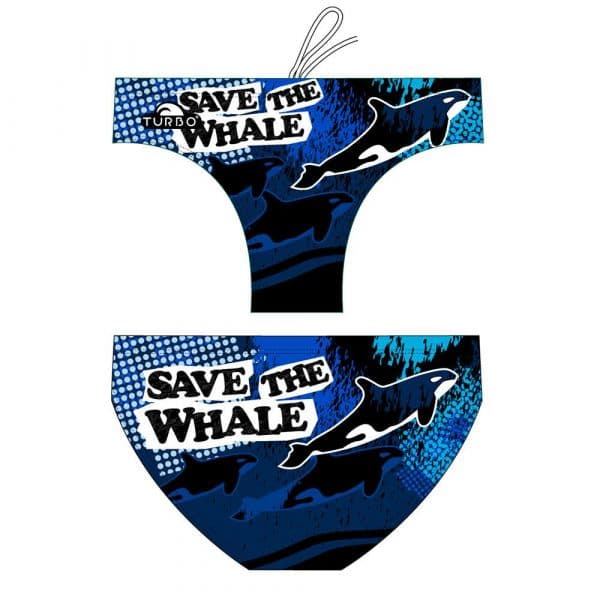 Turbo Save The Whale Swimming Brief Azul 4XL Homem