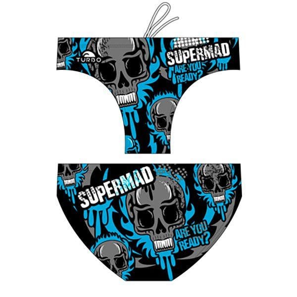 Turbo Supermad Swimming Brief Azul,Preto L Homem