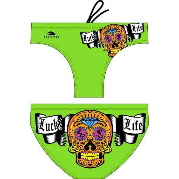 Turbo Money Skull Swimming Brief Verde 2XL Homem