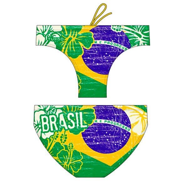 Turbo Brasil Vintage 2013 Waterpolo Swimming Brief Verde 3XL Homem