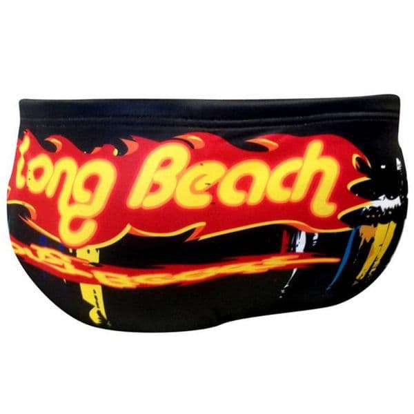 Turbo Long Beach Swimming Brief Preto 5XL Homem