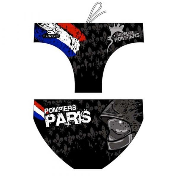 Turbo Pompiers Paris Swimming Brief Preto XL Homem