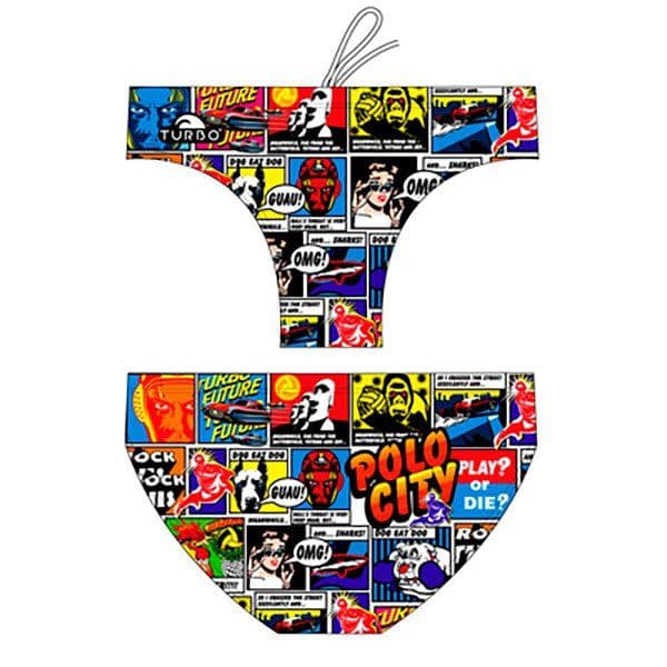 Turbo Comic Polo City Swimming Brief Colorido 5XL Homem