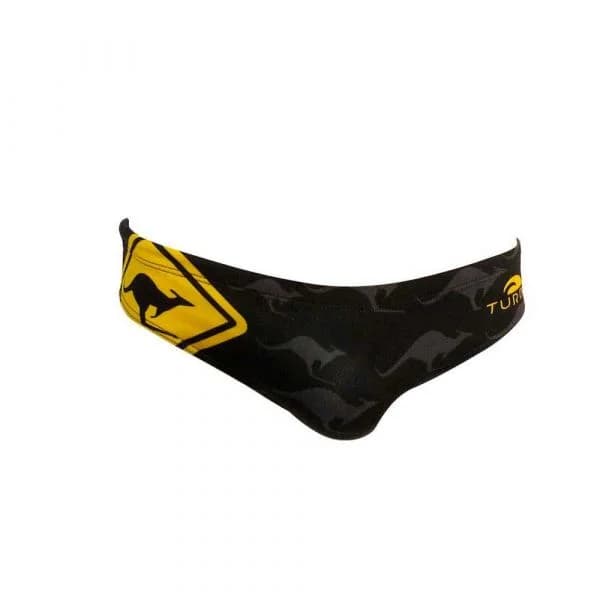 Turbo Australia Kangaroo Signal Swimming Brief Preto L Homem