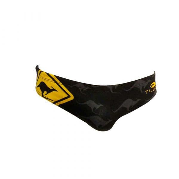 Turbo Australia Kangaroo Signal Swimming Brief Preto 3XL Homem