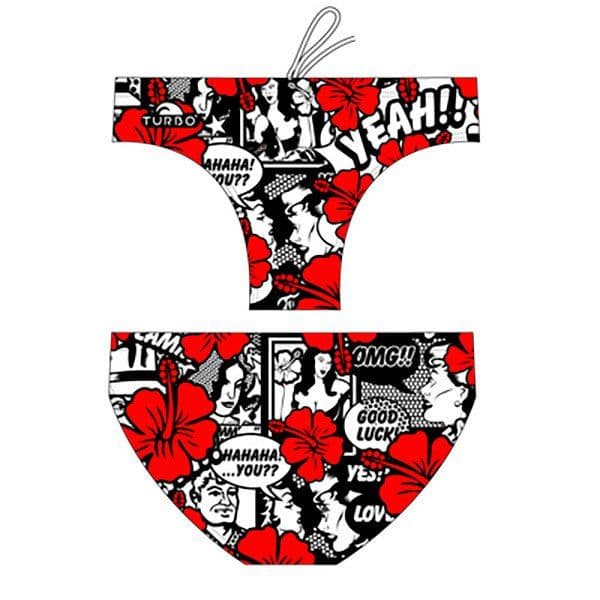 Turbo Yeah Flower Comic Swimming Brief Vermelho,Preto L Homem