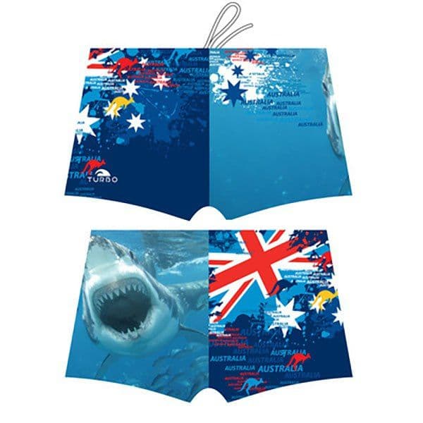 Turbo Shark Australia 2015 Swim Boxer Azul 5XL Homem