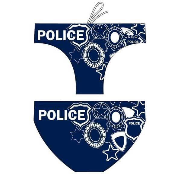 Turbo Police Swimming Brief Branco,Azul XL Homem