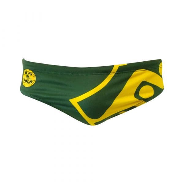 Turbo Official Australian Swimming Brief Verde 5XL Homem