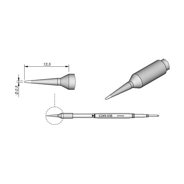 JBC Ponta 0.4mm C245-036