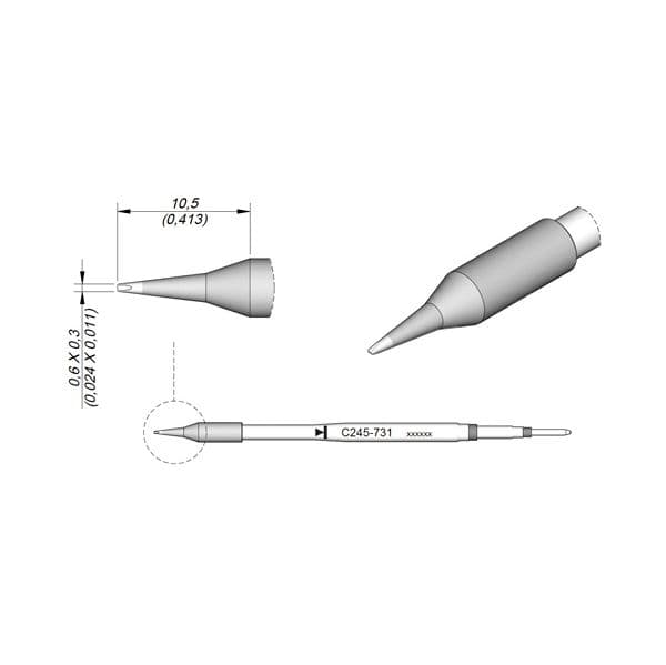 JBC Ponta 2.4x0.6mm Jbc C245-731
