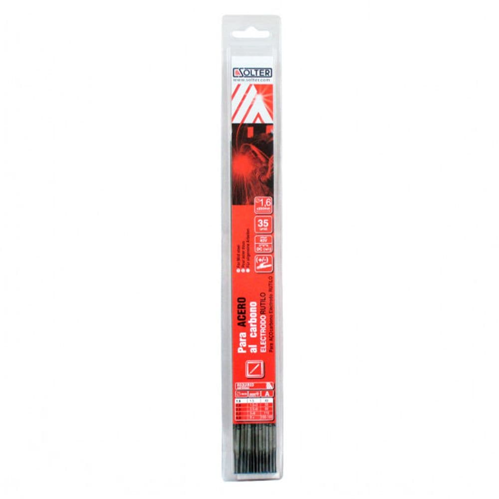 ELÉTRODO RUTILO PARA AÇO AO CARBONO Ø2MM (BLÍSTER 35 UNID.) SOLTE