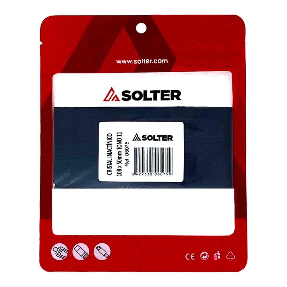 VIDRO INACTÍNICO 108X50MM CABEÇA SOLTER