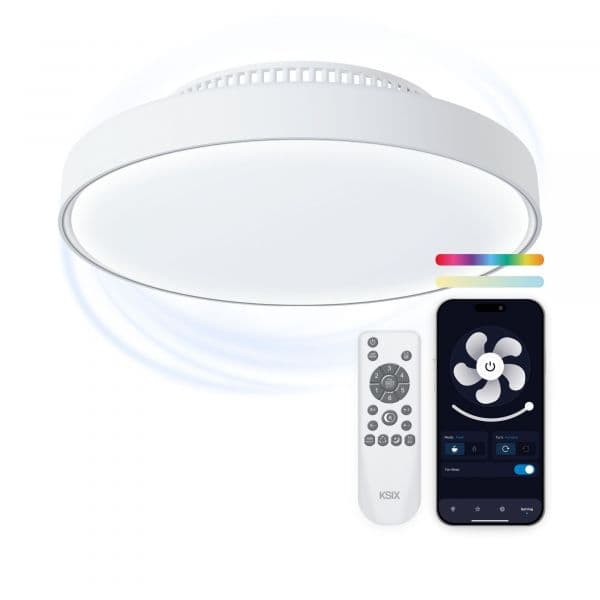 Ksix Ventilador de Teto BXVENT02 Mistral com Luz 4000 Lm 43.6 cm