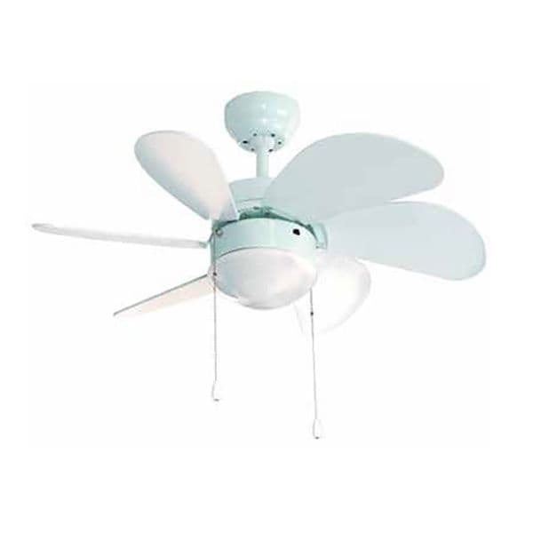 Grupo FM Ventilador de Teto com Luz VT-90B 50W 80 cm Branco