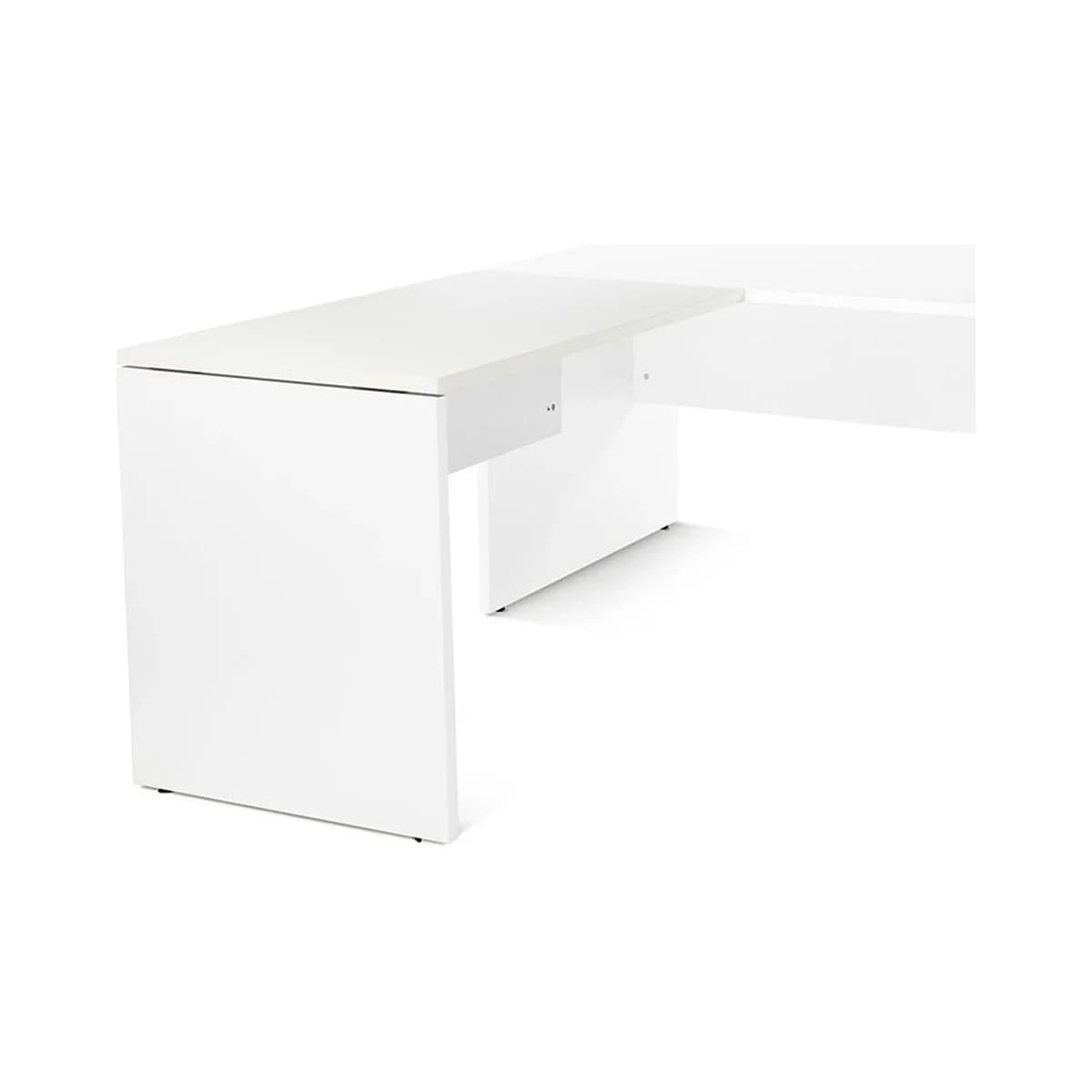 Ala para mesa rocada serie work 100×60 cm direita ou esquerda acabamento aw04 branco/branco